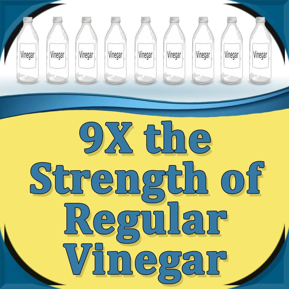 Natural Armor 45% Vinegar Industrial Strength Concentrate - Extra Strength - 9X Stronger Than Regular Vinegar (Case of 4-128 Oz Gallons)