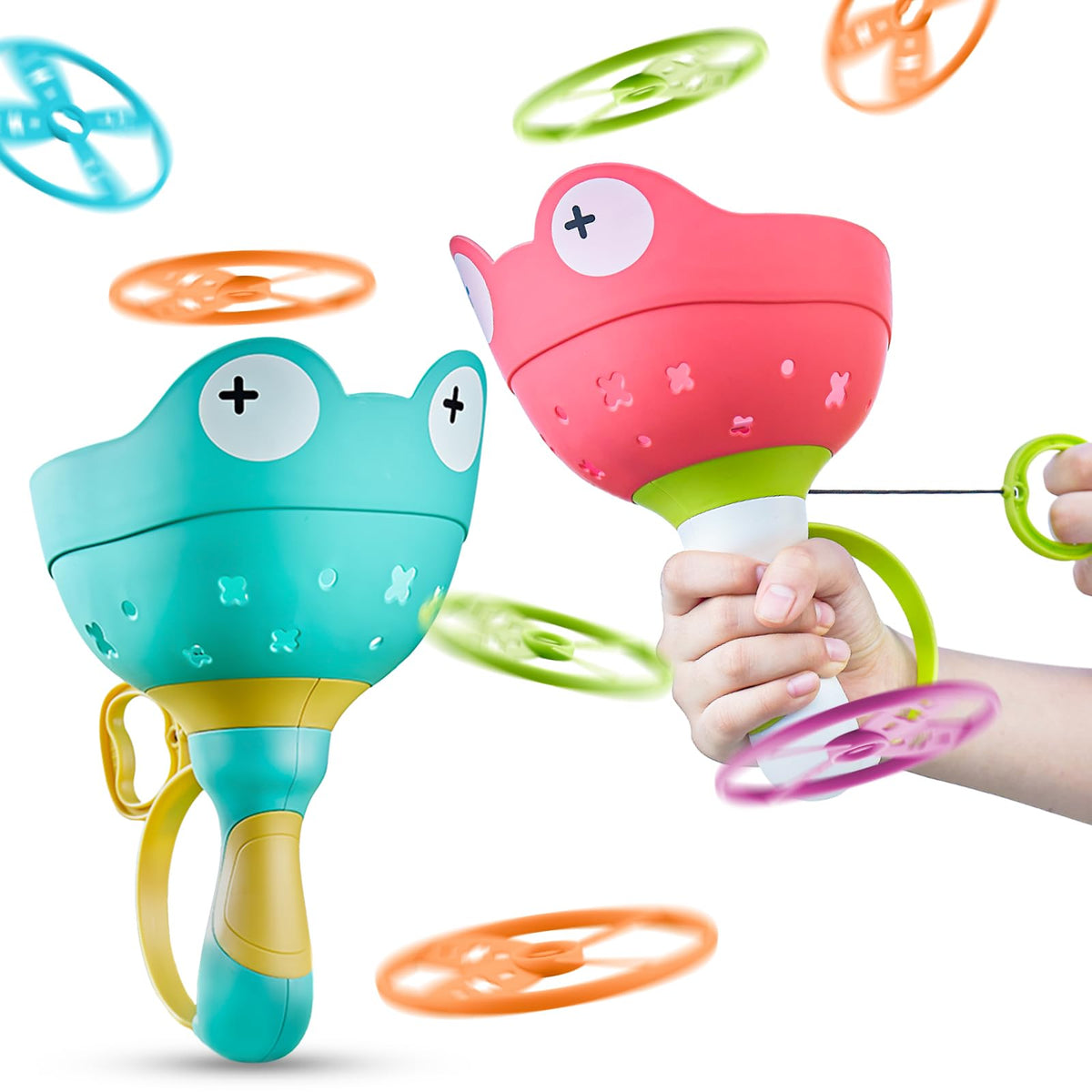 Outside Toys for Kids Ages 4-8 - Manual Capture Catching Game with 24 Discs