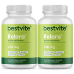 BESTVITE Filler-Free Relora 250mg (240 Vegetarian Capsules) (120 x 2) – Clinically Researched – No Stearates – Vegan – No Fillers – Supports the Management of Occasional Stress*