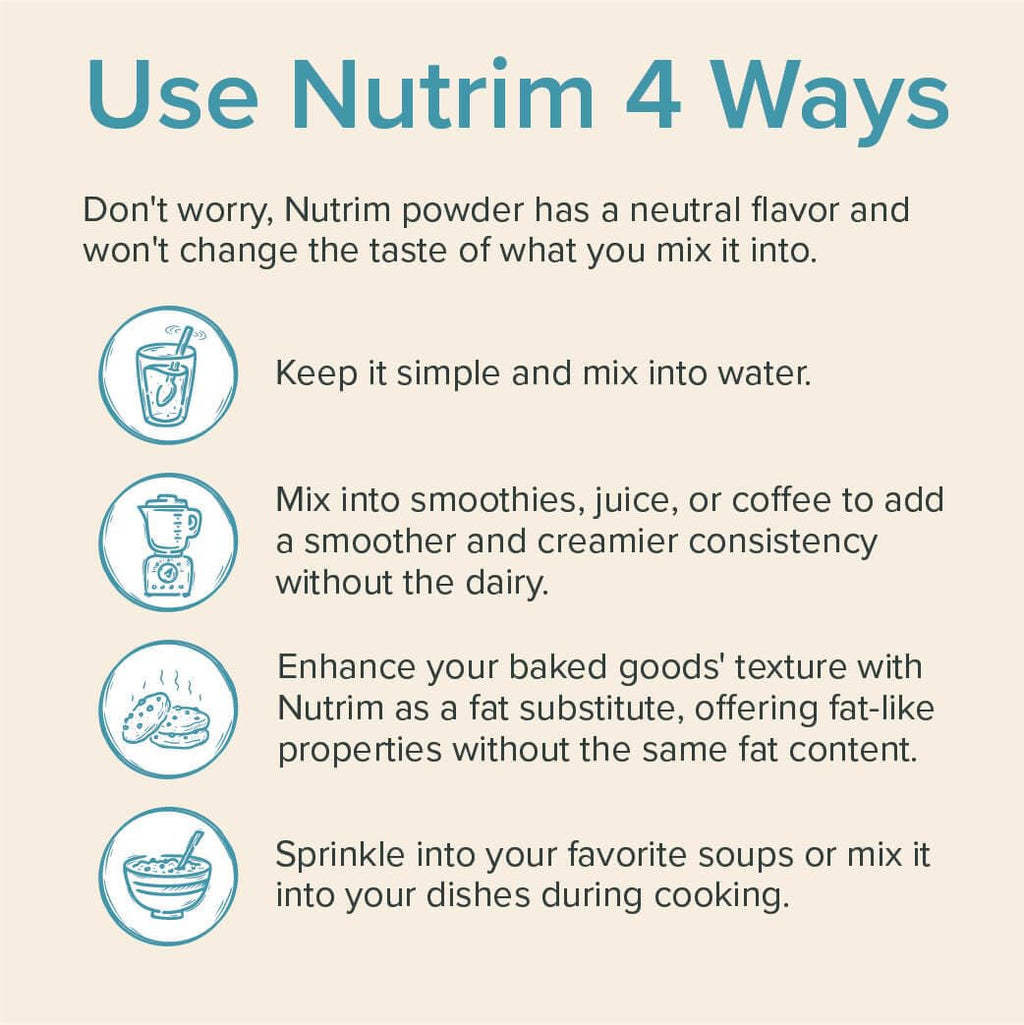Nutrim Oat Bran Powder with 750mg Beta Glucan per Serving - Easy-Mix Soluble Fiber for Cholesterol Management & Immune Support - Heart Healthy, Non-GMO & Vegan Oatmeal Powder