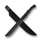 REAT Machete Heavy Duty with Sheath,24-inch Full Tang 420 Stainless Steel Blade,Non-silp Rubber Handle for Yard Work, Cutting Trees,Camping,Outdoor (Black)