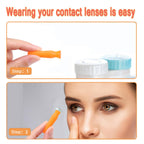 DHSUUUUP 8 Pack Scleral Lens Inserter Tool, Ventless Contacts Inserter Applicator for Hard Contact Lenses, RGP & Prosthetic Eyes, Individual Container, Safely, Comfortably, Orange