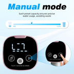 Water Dispenser for 5 Gallon Bottle with Digital Display, 4 Dispense Modes, Portable USB Charging Electric Water Pump, Foldable Spout, Food-Grade Water Jug Pump for Home, Office, RV, Campin-Rose Gold