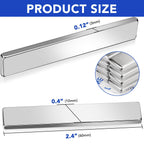 MIKEDE 6Pcs Neodymium Magnets with Adhesive Backing 60x10x3mm Silver