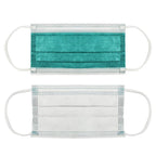 4 Ply Disposable Face Mask Protective(50PCS), Elastic Earloops, Single Use- Green