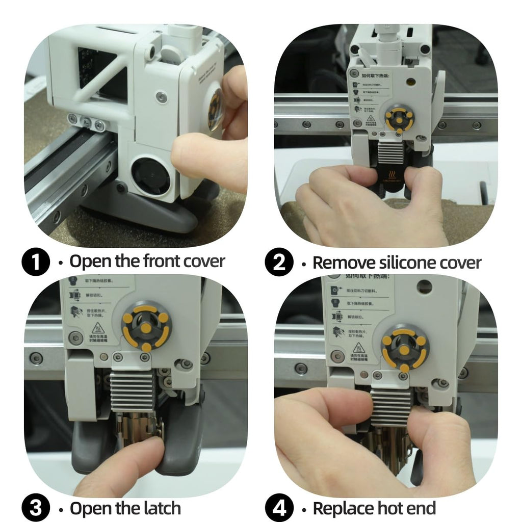 Original BambuLAB A1 3D Printer Hotend, A1 Mini Stainless Steel Hotend Kit,All Metal Extruder Hot End for Bambu Lab A1 Series 3D Printer Accessories (A1 0.2mm Stainless Hotend)