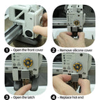 Original BambuLAB A1 3D Printer Hotend, A1 Mini Stainless Steel Hotend Kit,All Metal Extruder Hot End for Bambu Lab A1 Series 3D Printer Accessories (A1 0.2mm Stainless Hotend)