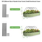Garden Hoops Grow Tunnel, 6 Sets of 7FT Greenhouse Row Cover Hoops, 30pcs
