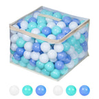 MoonxHome Ball Pit Balls for Toddlers & Dog, BPA Free Crush Proof Plastic Toy Balls for Ball Pit, Children's Pool Water Toys, Ideal Gift for Christmas Balls for Play Tent 2.15" 100pcs White&Green&Blue