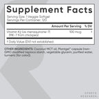 Sports Research Vitamin K2 as MK-7 100mcg with Coconut MCT Oil - 120 Veggie Softgels (4 Month Supply) Vegan Certified, Non-GMO Verified, Gluten & Soy Free