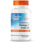 Doctor's Best Omega 3 Fish Oil Supplement for Women & Men - Source of DHA, EPA, & Omega-3 Fatty Acids, Purified, High 2000 mg Potency, Heart Health Support, Non-GMO, Gluten Free - 120 Marine Softgels