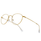 RB.Pilot Small Metal Round Reading Glasses for Women Men Classic Vintage Retro Shades Blue Light Blocking Computer Readers