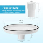 OJP SP1106 Pool Skimmer Vacuum Plate and 1-1/2 Inch Pool Spiral Wound Vacuum Hose Cuff for Hayward 1082 SP1084 SP1085 SP1075, In-Ground Pool Skimmer Basket Vac Vacuum Hose Cover Plate Replacement