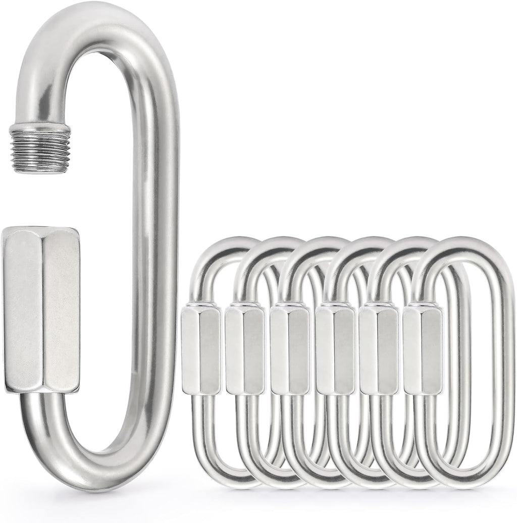 sprookber 304 Stainless Steel Chain Quick Links, Chain Connector, Set of 6