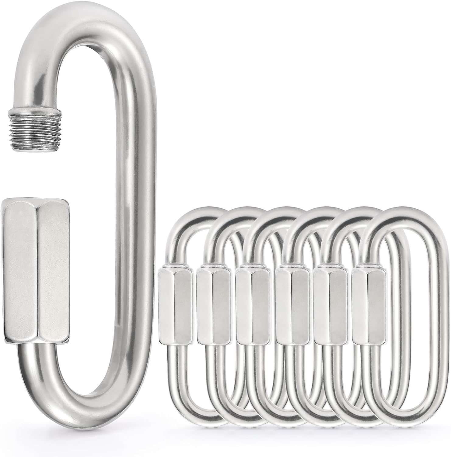 sprookber 304 Stainless Steel Chain Quick Links, Chain Connector, Set of 6