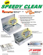 JT Eaton 427CL-WH Speedy Clean Little Pete Extra Narrow Multi Catch Inspection Window and Quick Ramp Compatible Mouse Trap, Clear Lid, White