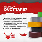 MAT Duct Tape Schoolbus Yellow Industrial Grade, 2 inch x 60 ft. Waterproof, UV Resistant for Crafts, Home Improvement, Repairs, & Projects