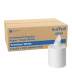 SofPull Centerpull Regular by Georgia-Pacific PRO Premium Paper Towel Dispenser Refills, White, 324 Sheets Per Roll, 6 Rolls Per Case, 28124