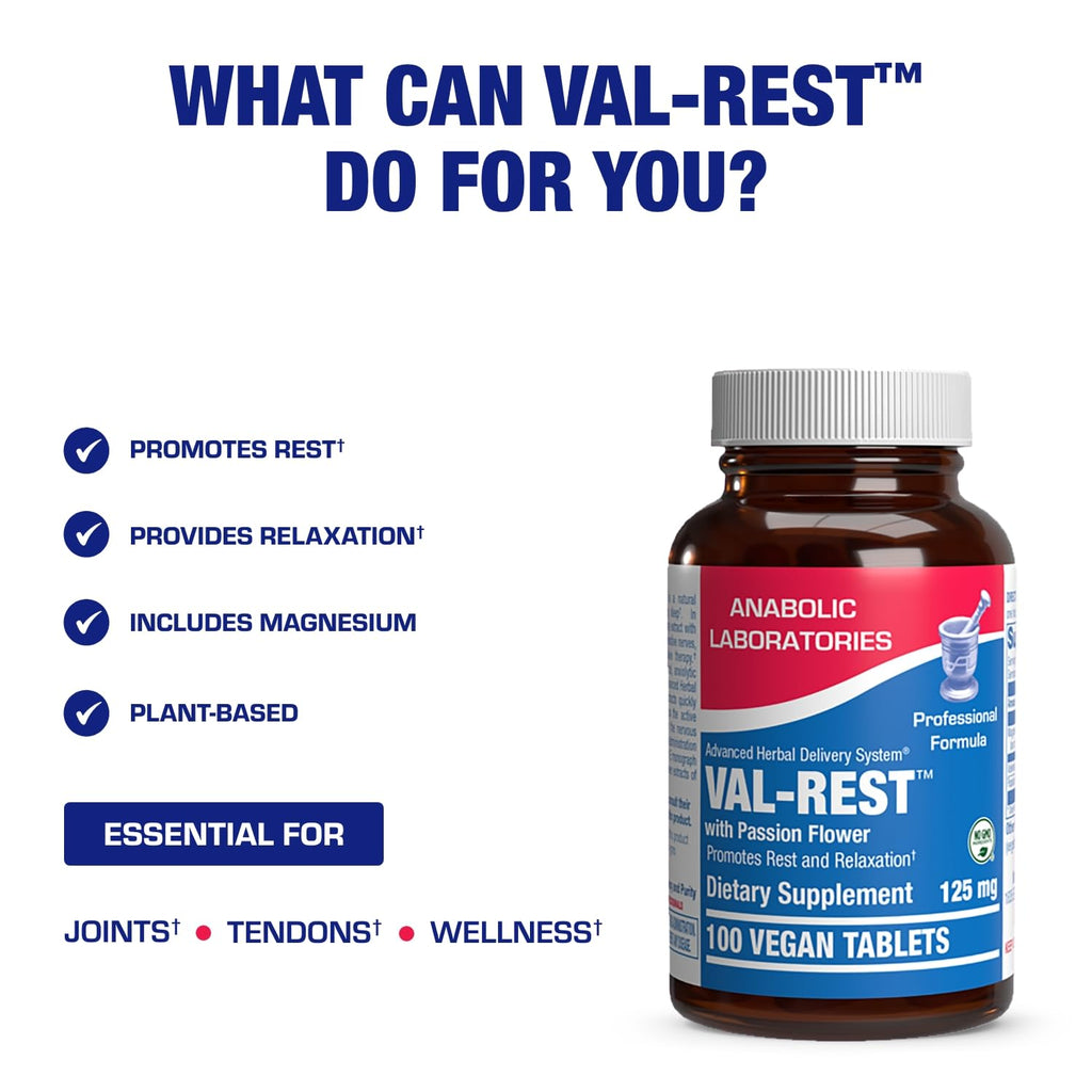 Valerian Root for Sleep and Relaxation - Gentle Magnesium Supplement for Sleep and Mood Support with Passion Flower and Valerian Root Extract - Vegan Non-GMO & Made in the USA - 100 Servings