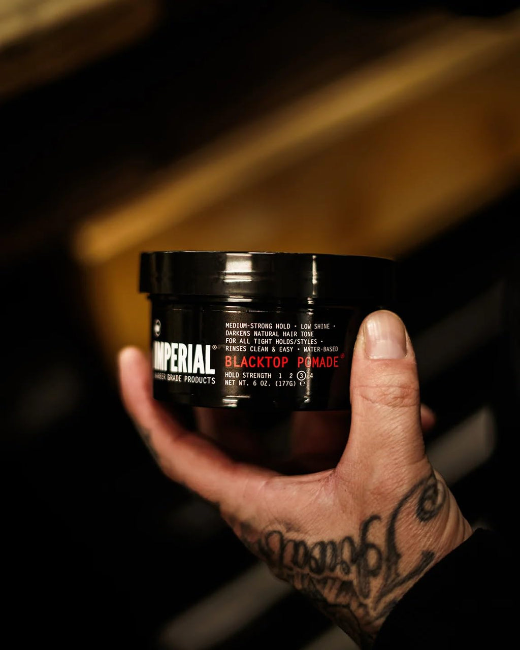 Imperial Barber Grade Products Blacktop Pomade , 6 oz