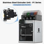 ENOMAKER Bamboo Lab P1 Extruder Unit for P1P,P1S 3D Printer,High-Extrusion Force Stainless Steel Dual Gear with Filament Break Detection,Anti-Slip Complete Toolhead Extruder Assembly Replacement Parts
