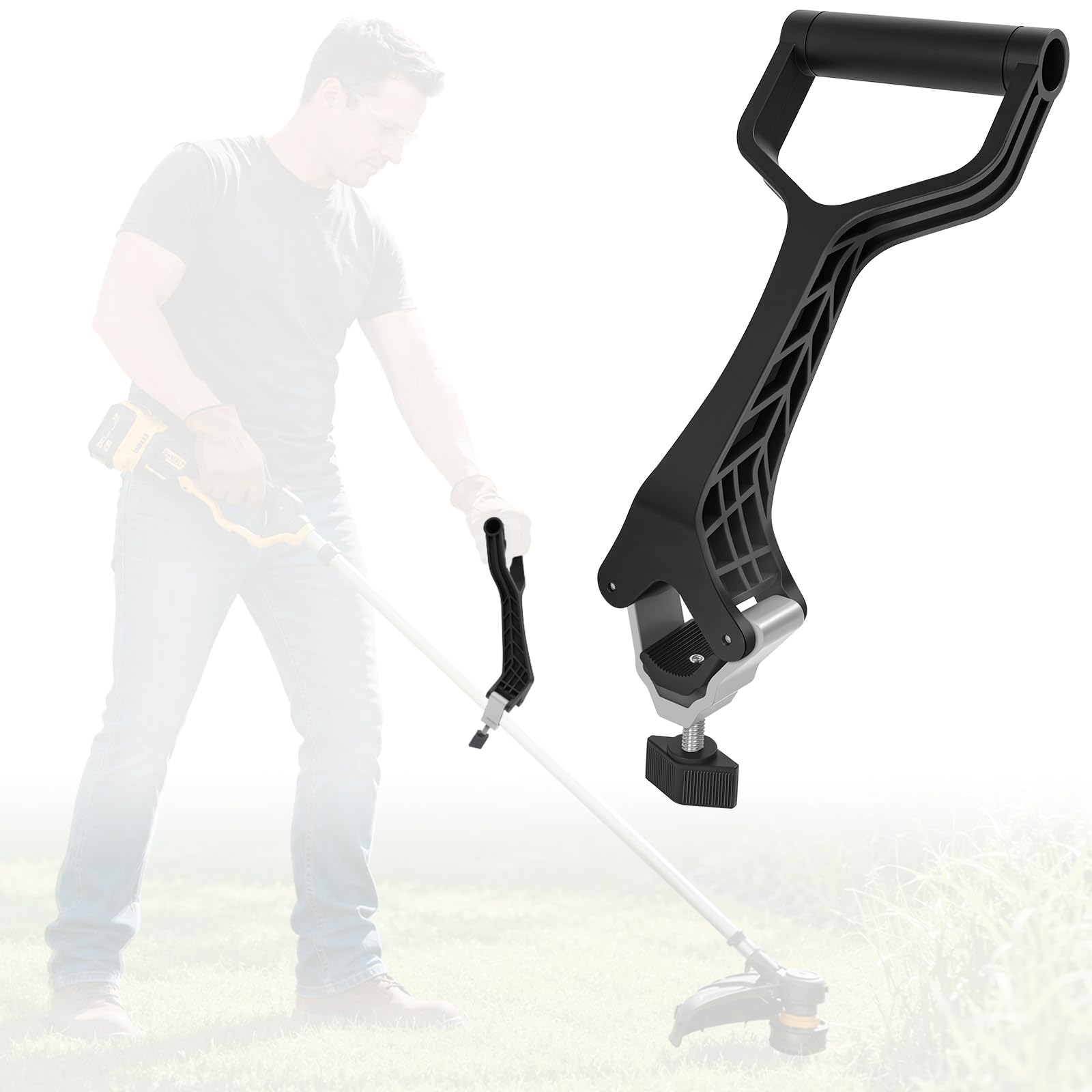KJX Shovel Handle Replacement, Ergonomic Weed Trimmer Handle Extension