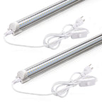 Barrina LED Shop Light 2FT, 20W 3000LM 6500K, T8 LED Light Fixture, Clear Cover, Ceiling and Utility Linkable Tube Lights for Room, Garage, Workbench, Warehouse, 2 Packs