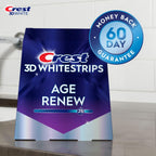 Crest 3D Whitestrips Age Renew – Teeth Whitening Kit, 21 Treatments, Each with 1 Upper/1Lower, 42 Strips – Crest 3DWhite Teeth Whitening Strips