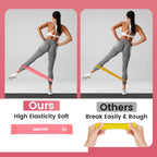 WIKDAY Resistance Bands for Working Out Exercise Loop Bands Workout Bands Set for Men Women Body Stretching, Training, Home Workout, Physical Therapy, Booty Legs, Set of 5 (Pink)
