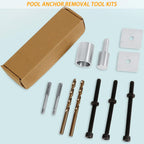 UYEDUJZ Pool Anchor Removal Tool Kit 12 Set, Pool Safety Cover Anchors Replacement Tools Kit, Swimming Pool Cover Brass Anchor Rethreading Removing and Reinstalling Tool