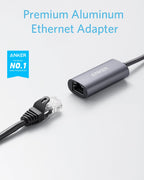 Anker USB C to Ethernet Adapter, Portable 1 Gbps Network Hub