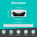 hunhun 10-Pack 6.6ft/2Meter U Shape Black LED Aluminum Channel System with Milky Cover, End Caps and Mounting Clips, Aluminum Channel Profile for LED Strip Light Diffuser Installations (10pack*6.6ft)