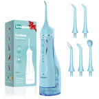 Leominor Water Dental Flosser Pick for Teeth, 300ML Portable Oral Irrigator Upgraded Tank Removable,IPX7 Waterproof, Rechargeable Travel Teeth Cleaner, Professional Electric Flossing Machine