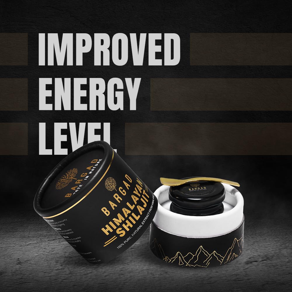 Bargad Pure Himalayan Shilajit Resin High Potency for Men & Women | Lab Tested | Gold Grade 100% Pure Shilajit with Fulvic Acid & 85+ Trace Minerals for Energy Boost & Immune Support | 30 Gm