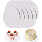 PFAMKEER 40 Pcs Cake Boards,White Cake Boards 9 Inch Round,Food Grade Cardboard Cake Rounds,Disposable Cake Plates,9 Inch Cake Board,Waterproof and Oil proof Cake Base Cake Tray Cake Pizza Circles