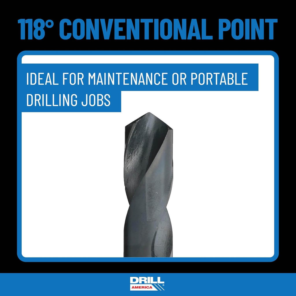 Drill America - POU3/4NPTW/DRILL 3/4" Carbon Steel NPT Pipe Tap and 59/64" High Speed Steel Drill Bit Set, POU Series