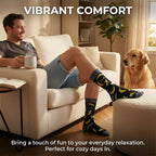 Funny Socks for Men, Crazy Colorful Novelty Fun Cotton Mens Dress Sock 8-12