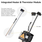 Bamboo Lab X1 Carbon, X1, X1C Hotend Complete Kit for X1 Series 3D Printer, Full Assembly Hardened Steel Hot End with Fan, Thermistor, Ceramic Heater, 0.6mm Nozzle, Extruder Heating Block Replacement