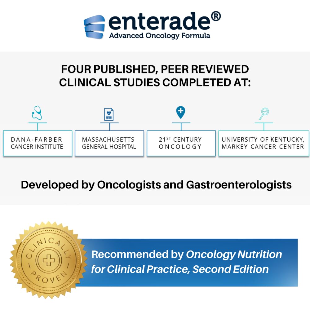 enterade Advanced Oncology Powder Packets, Orange Berry (1 Box, 10 Packets) - Specially Formulated to Decrease GI Side Effects - 10 Single-Servings