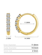 IMOLOVE Huggie earrings for women Ear Cuff Moissanite Stud Earrings Hypoallergenic Sterling Silver with 18K Yellow Gold Plated Earrings-25