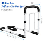 BigDolphin Bed Rails for Elderly Adults - ASTM Approved Adjustable Bed Cane with Non-Slip Ergonomic Handle & Storage Pocket, Bed Railings for Seniors Hold up to 350 LBS, Tool-Free