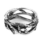 HZMAN Jesus Crown of Thorns Ring for Men Stainless Steel Pinky Ring