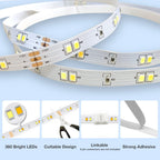 DAYBETTER 8 PCS Under Cabinet Lighting Kit, Bright Under Cabinet Lights, Flexible Led Strip Lights with Remote, for Kitchen Cabinets Shelf Desk Counter, 2700K-6500K Warm to Daylight White, 13.2ft