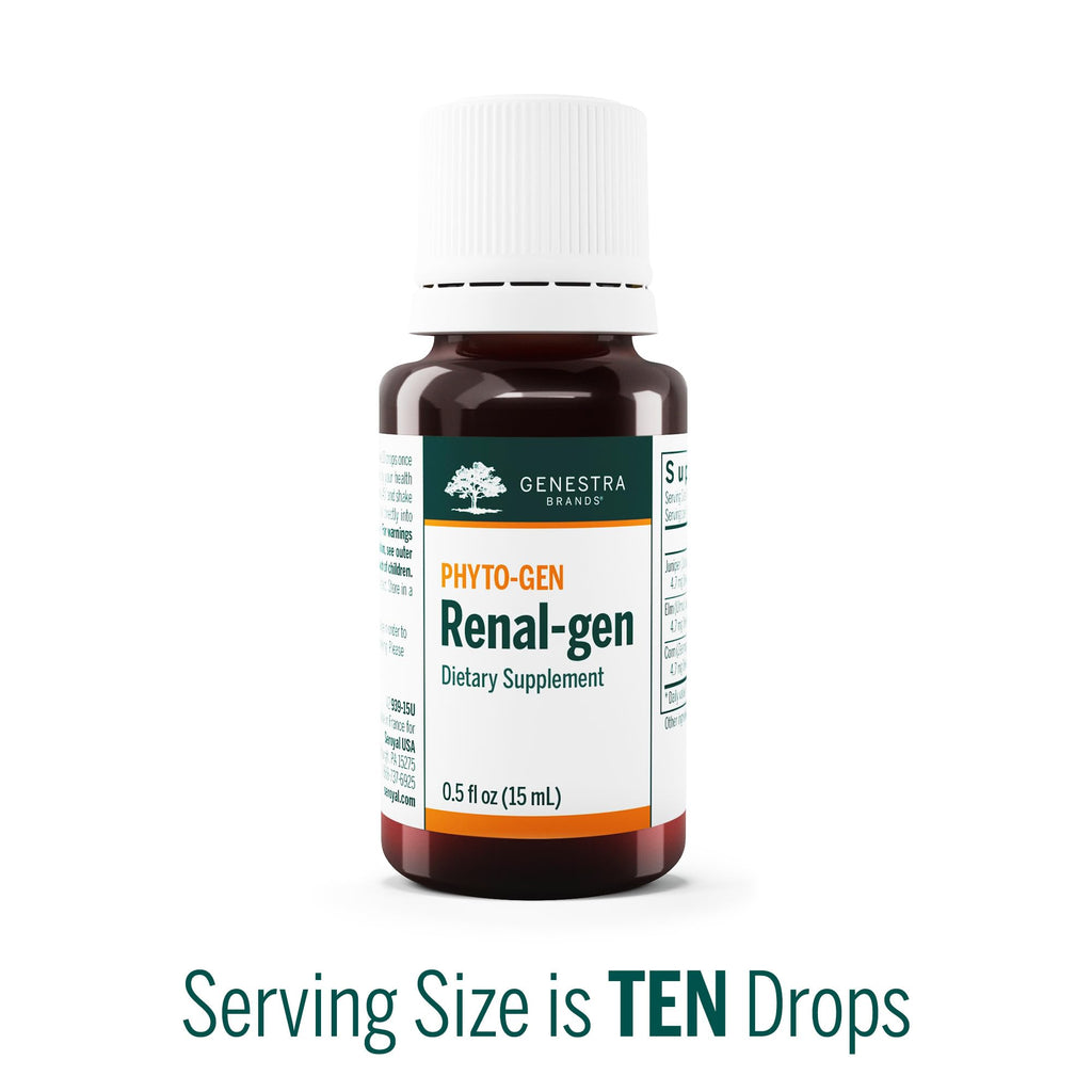 Genestra Brands Renal-gen | Juniper, Elm, and Corn Herbal Supplement | 0.5 fl. oz.