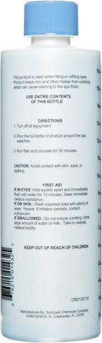 Pool Mate 1-Pint 2-Pack Metal Gone for Hot Tubs, Prevents Metal Staining, Made in USA