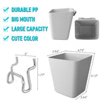 G.CORE Large Pegboard Cups Peg Board Storage Bin 6 Pack with Hooks, Square Box Shape Pegboard Cup Holder Accessories for Garage Workbench/Craft Room/Office/Playroom/Home Kitchen Organization (Grey)