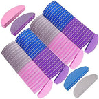80 Pcs Nail Buffers, Buffer Block Nail Files Bulk for Acrylic Nails and Natural Nails Double Sided 100/180 Grit Portable Washable Sanding Buffing Buffers Arc Shape (80Pcs Multicolor)