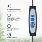 Garpsen Grow Light with Clip, Full Spectrum, Flexible Gooseneck, 2Pack