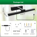 SANSI Grow Lights for Indoor Plants, 35W Wall Mounted Grow Light Full Spectrum, LED Plant Lights for Indoor Growing, High PPFD with 4-Level Dimmer, Auto On Off 4/8/12 Hrs Remote for Greenhouse Seed