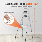 VEVOR Folding Hemi Walker, One Arm Folding Walker for Seniors with 6-Level Adjustable Height, Lightweight Aluminum | Side One-Hand Style Mobility Aid for Elderly Handicapped Disabled, Up to 350LBS